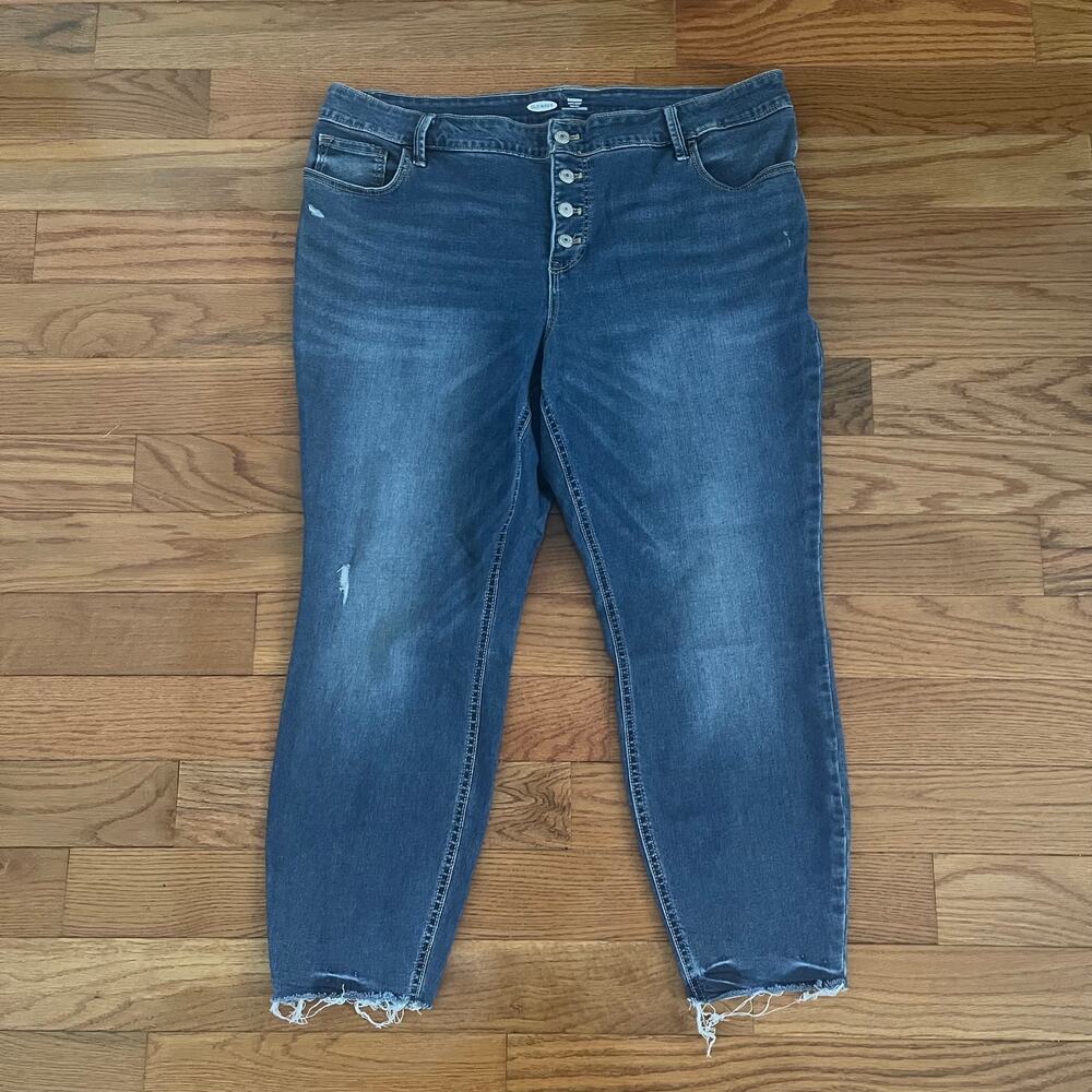 Old Navy Jeans Womens 22 Plus Rockstar Super Skinny High Rise Medium Wash Denim
